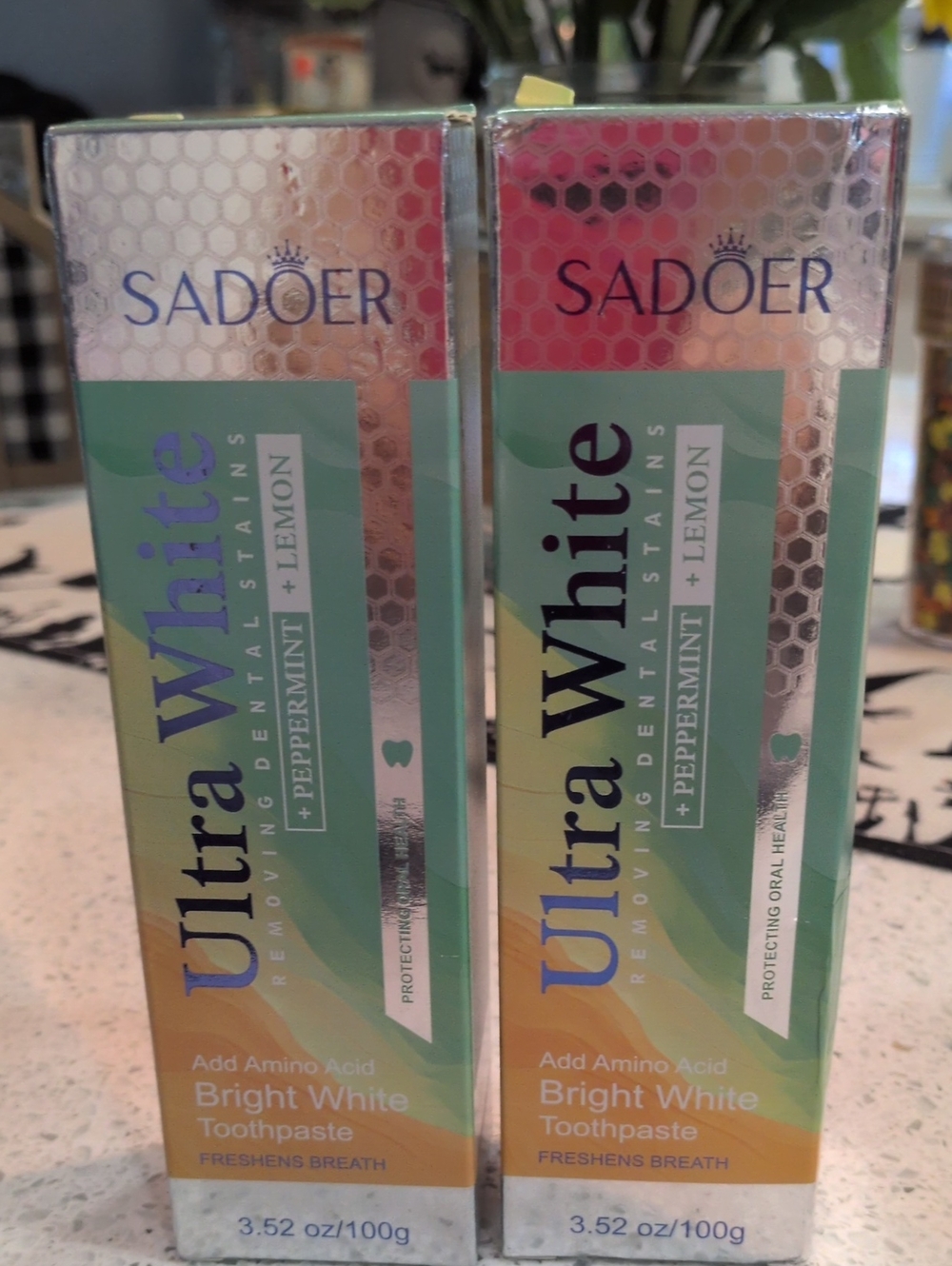 Ultra White Toothpaste - Bright White Peppermint & Lemon 2 Boxes